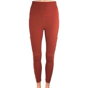 Athleta Brown Salutation Stash Pocket II Twist 7/8 Activewear Tight Leggings S